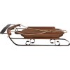Clayre & Eef Decorative Sleigh Wood Iron Brown 71x39x14 cm Vintage Style