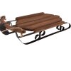 Clayre & Eef Decorative Sleigh Wood Iron Brown 71x39x14 cm Vintage Style