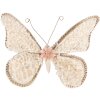 Clayre & Eef Decorațiune Fluture Bej 30x3x24 cm