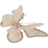 Clayre & Eef Decorațiune Fluture Bej 30x3x24 cm