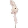 Clayre & Eef Plant Plug Rabbit alb roz 7x7x33 cm
