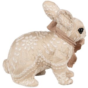 Clayre & Eef Iepure decorativ bej 26x15x23 cm Decorațiune de Paște în stil rural