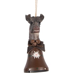 Clayre & Eef Deko Kuhglocke Retro Holz Eisen 7x8x15...