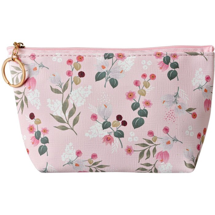 Juleeze JZTB0087 Pungă de toaletă Roz cu model floral 21x5x13cm PU