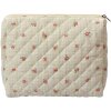 Juleeze JZTB0088 Pungă de toaletă Beige Rose Pattern 25x5x22 cm Bumbac