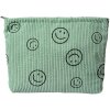 Juleeze JZTB0089 Geantă de toaletă Smiley Green 27x5x17 cm Căptușeală din PVC cu cordon