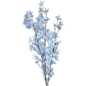 Clayre & Eef Dekozweig Blumen Blau 110 cm Kunststoff...