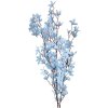 Clayre & Eef Dekozweig Blumen Blau 110 cm Kunststoff Deko für Vasen