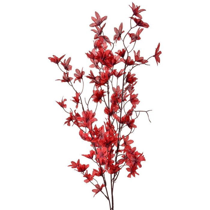 Clayre & Eef ramură decorativă flori artificiale roșii 110 cm decor din plastic