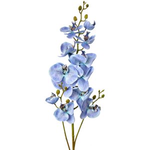 Clayre & Eef Deko-Zweig Blumen Blau-Grün 116 cm...