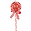 Clayre & Eef 66114R Anhänger Lollipop Rot Weiß 9x2x25 cm Kunststoff