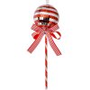 Clayre & Eef 66115R Pandantiv Lollipop Roșu Argint Ø9x25 cm Plastic