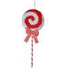 Clayre & Eef 66116 Pandantiv Lollipop Roșu Alb 18x4x45 cm Plastic