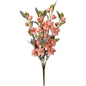 Clayre & Eef 6PL0378P Dekozweig mit Kunstblumen Rosa Grün 51 cm