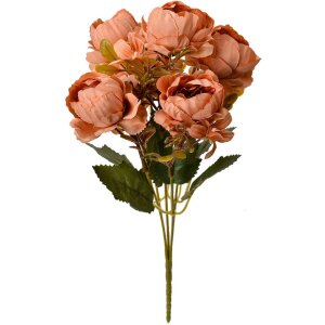 Clayre & Eef 6PL0381O Floare artificială Orange 34 cm Peony Plastic