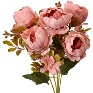 Clayre & Eef 6PL0381P Floare artificială roz 12x10x34...