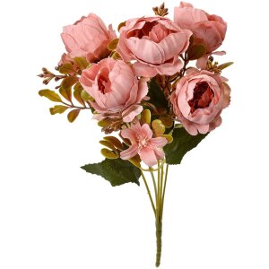 Clayre & Eef 6PL0381P Floare artificială roz 12x10x34...