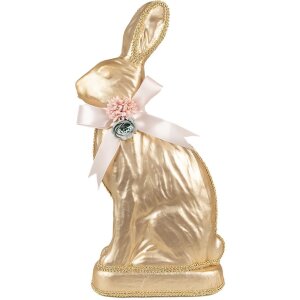 Clayre & Eef Deko Kaninchen goldfarben 22x8x40 cm...