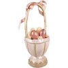 Clayre & Eef Coș decorativ roz Ø20x47 cm Stil rustic cu fundițe Puișori