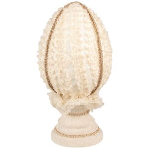 Clayre & Eef Ou decorativ bej Ø20x39 cm Decorațiune de primăvară stil vintage