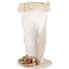 Clayre & Eef Pălărie decorativă alb bej 16x16x27 cm Romantic Vintage Style Fabric Flori