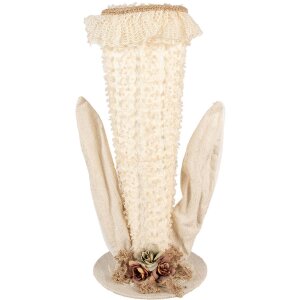 Clayre & Eef 65933 Deko-Hut Beige 20x20x45 cm Vintage...