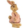 Clayre & Eef Iepure decorativ din poliresină maro roz 3x3x5 cm stil rustic