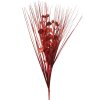 Clayre & Eef Creangă decorativă roșie 78?cm Glitter Plantă artificială pentru decorațiuni festive
