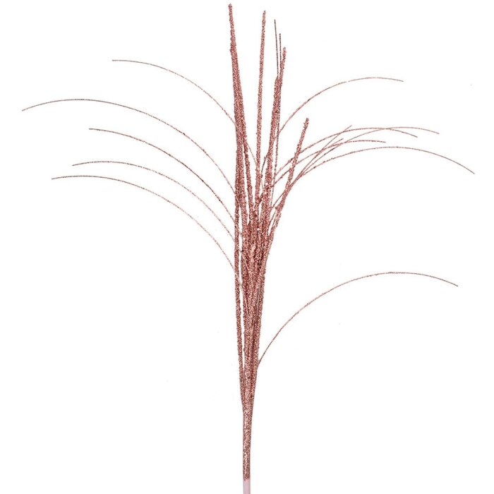 Clayre & Eef Deko Zweig Rosa 76 cm Glitzerzweig aus Kunststoff