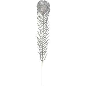 Clayre & Eef 66161ZI Dekofeder Silber 42 cm...