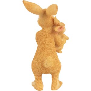 Clayre & Eef 6PR5715 Iepure decorativ Brown 4x4x8cm Poliresină stil țară