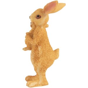 Clayre & Eef 6PR5715 Iepure decorativ Brown 4x4x8cm Poliresină stil țară