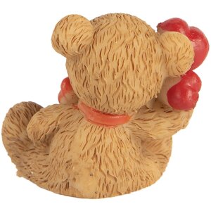 Clayre & Eef Urs decorativ Brown Red 3x2x4 cm Poliresină Stil de țară