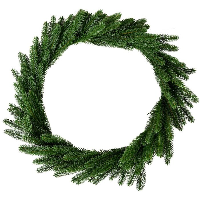 Clayre & Eef 50819 Coroniță de Crăciun verde Ø 65x10 cm stil country