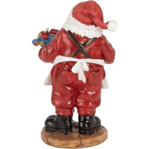 Clayre & Eef 6PR5725 Moș Crăciun Figurină Roșu Alb 8x6x13 cm Poliresină