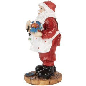 Clayre & Eef 6PR5725 Moș Crăciun Figurină Roșu Alb 8x6x13 cm Poliresină