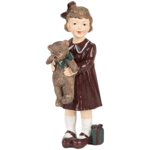 Clayre & Eef Figurină decorativă copil cu ursuleț de...