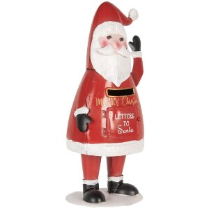 Clayre & Eef 6Y5853 Cutie poștală Moș Crăciun Roșu Alb 16x14x35 cm