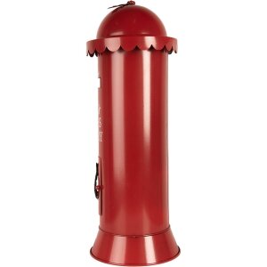 Clayre & Eef 6Y5859 Briefkasten Rot Ø19x52cm Santa’s Express Delivery