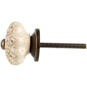 Clayre & Eef Buton de ușă Ceramic Boho Beige Brown...