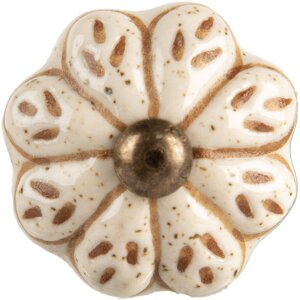 Clayre & Eef Buton ușă ceramică bej maro...