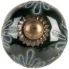 Clayre & Eef Türknopf Keramik Grün Blau Ø3cm Boho Stil