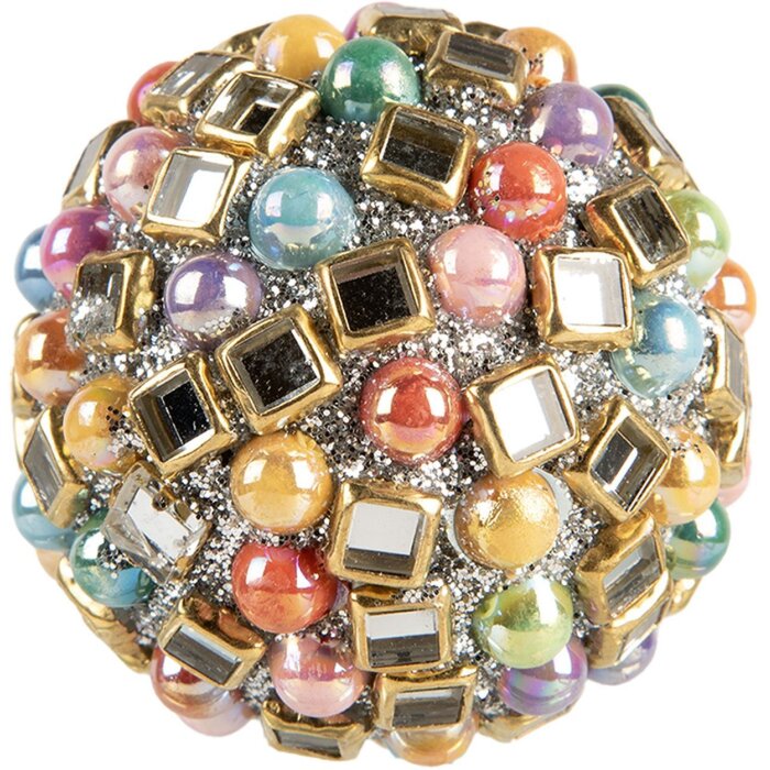 Clayre & Eef 66059 Buton de ușă Multicolor Ø4x4 cm Buton de mobilier baroc Metal