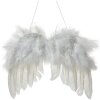 Clayre & Eef 66135 Agățător Aripi de înger alb 20x1x16 cm