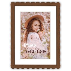 ZEP Wooden picture frame Lione Brown Nature 13x18 to 30x40 Passepartout Vintage