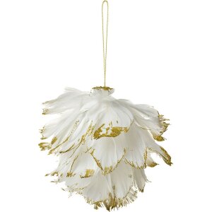 Clayre & Eef Hänger Blume Weiß-Gold...