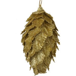 Clayre & Eef 66173GO Weihnachtsdeko Blume Gold...