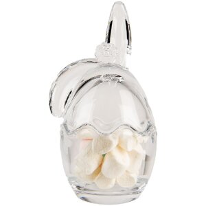 Clayre & Eef 6GL4950 Borcan de depozitare iepure sticlă transparentă 6x6x12 cm stil country