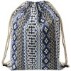 Juleeze JZBG0308 Rucsac Alb Albastru 34x1x43 cm Ethno Design Drawstring