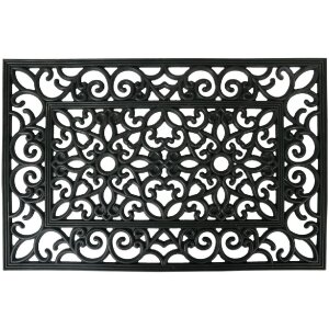 Clayre & Eef MC270 Türmatte Schwarz 60x40x1 cm...